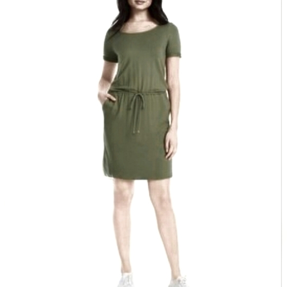 Kyodan Casual Athletic Traveler Ultra Soft Outdoor Eden Drawstring Dress Green - Picture 1 of 13